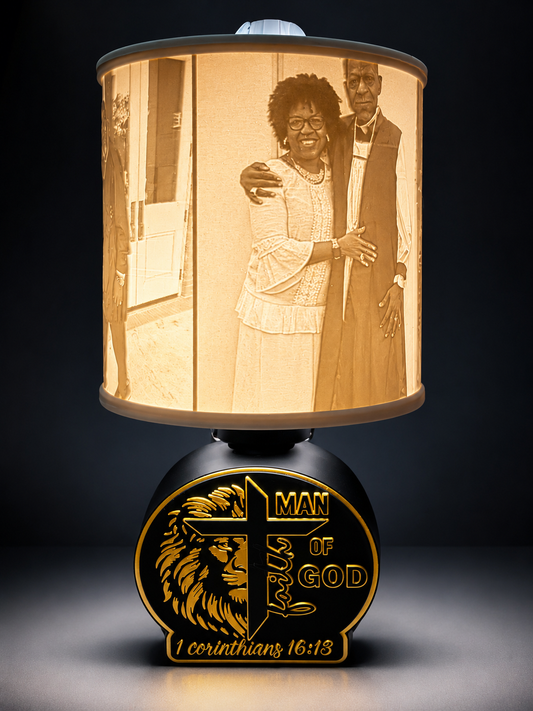 Man of God lamp