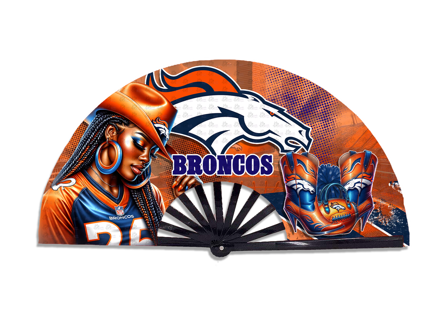 Football  Cowgirl Fan Prints