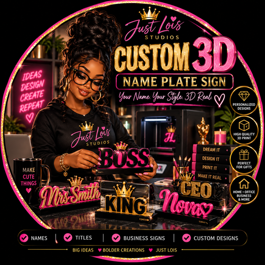 Custom 3D Name Plate Sign by Just Lois