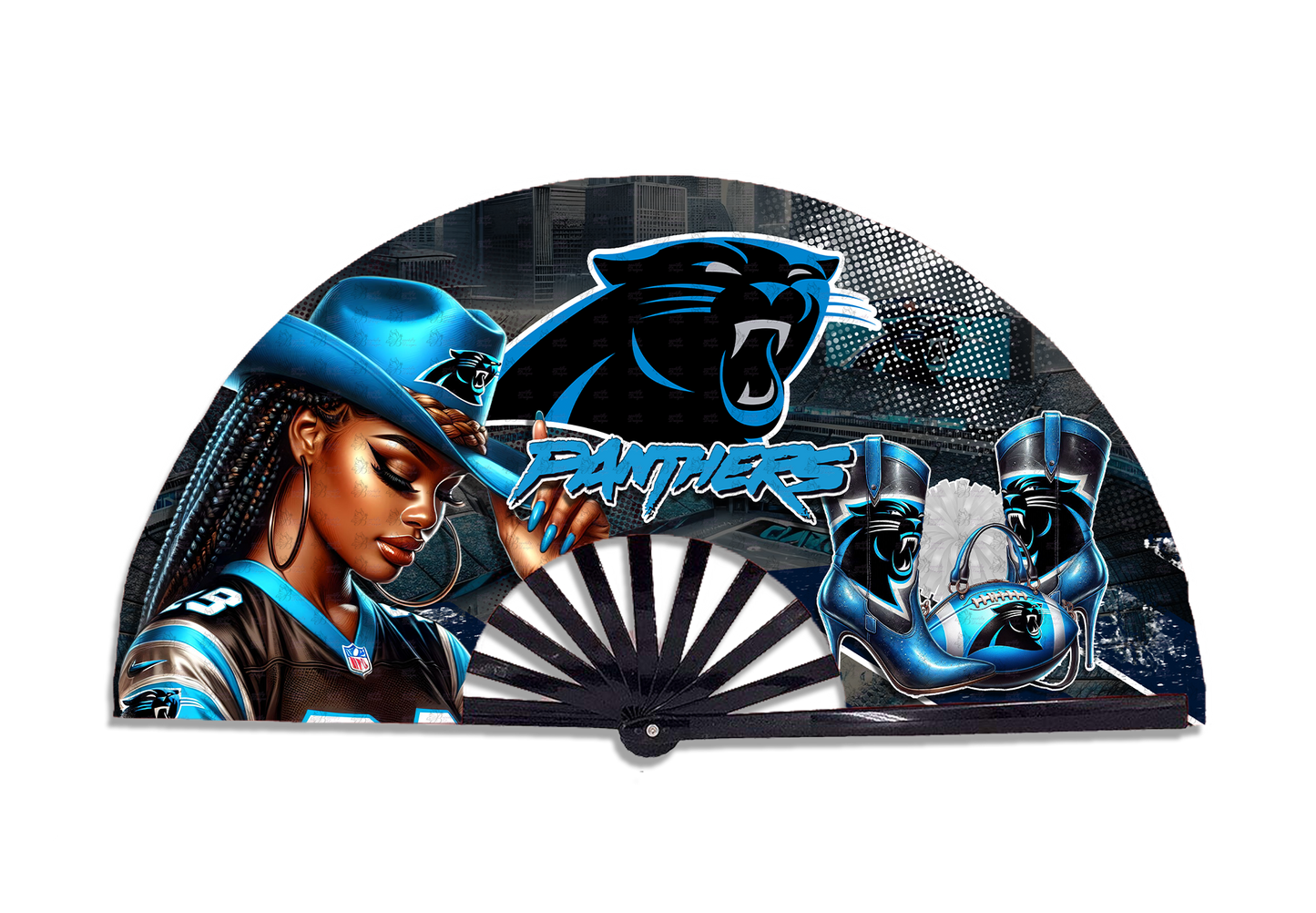 Football  Cowgirl Fan Prints