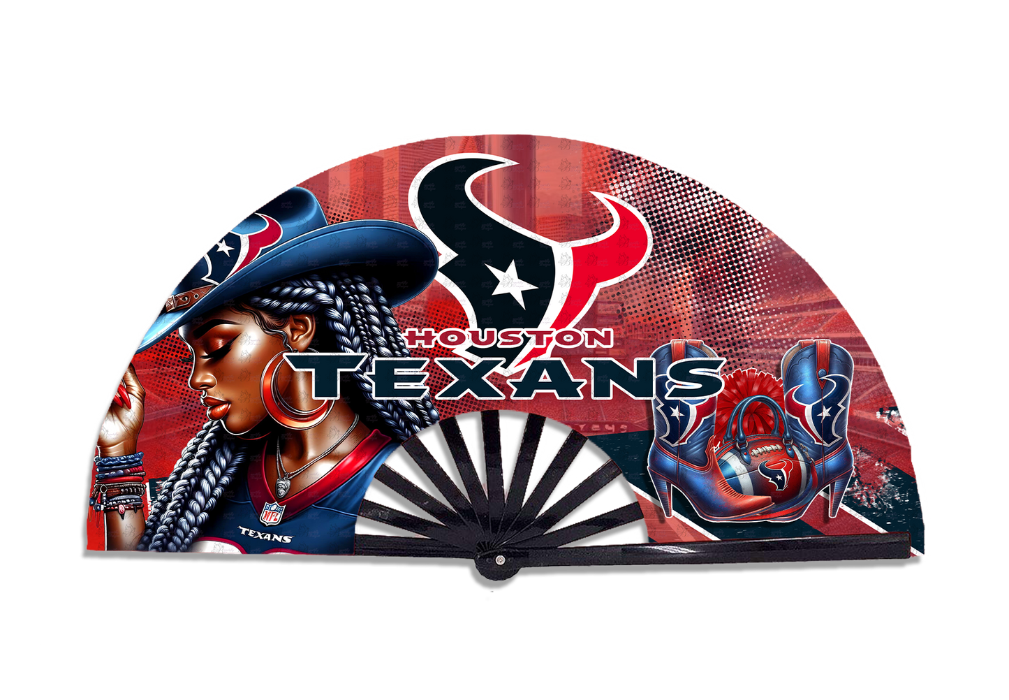 Football  Cowgirl Fan Prints